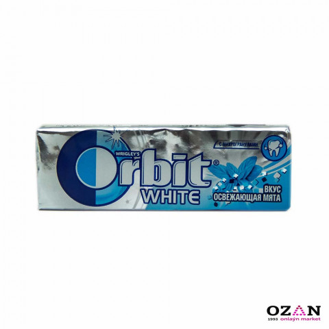 "Orbit" narpyz we mentol tagamly dynç alýan narpyz tagamy bilen şekersiz sakgyç  13,6 gr