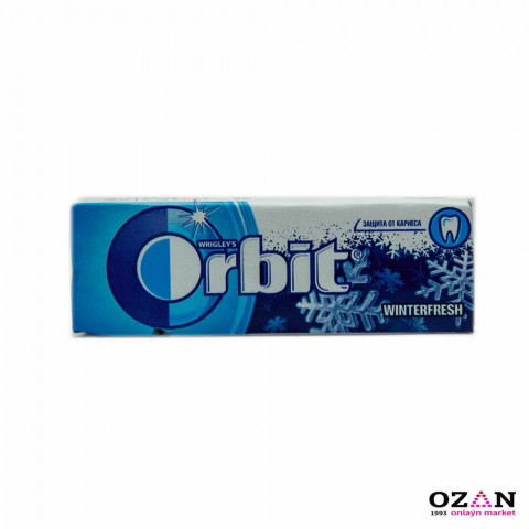 "Orbit"  Winterfresh sakgyç, narpyz we mentol tagamly şekersiz 13,6 gr